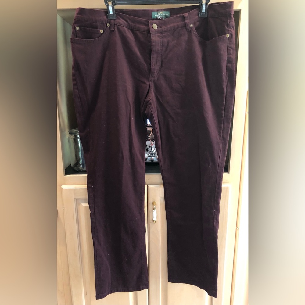 Ralph Lauren Straight-Leg Jeans in Plum Purple 20W